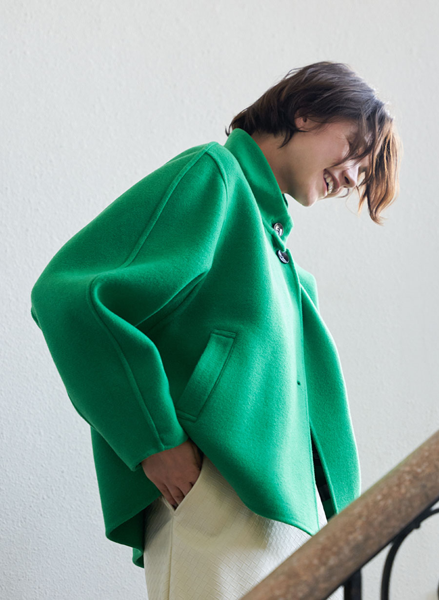 super 100's＞スタンドカラーリバーコート｜LOUNIE（ルーニィ）公式