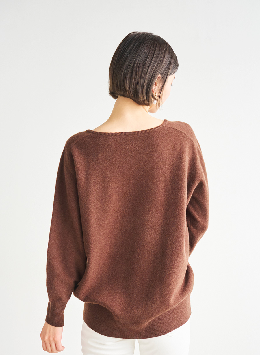 EC限定色】＜ウール100％＞クルーネックニットプルオーバー｜LOUNIE