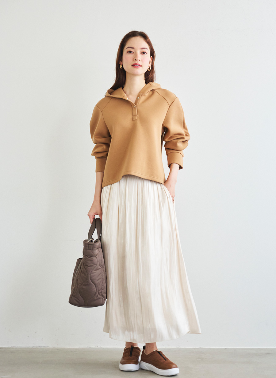 グロッシーサテンギャザ−スカート｜LOUNIE（ルーニィ）公式サイト