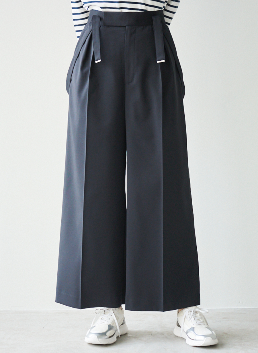 サスペンダー付きワイドパンツ/セットアップ可｜LOUNIE（ルーニィ