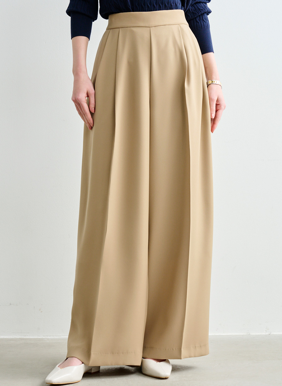 ダブルサテンストレッチワイドパンツ｜LOUNIE（ルーニィ）公式サイト