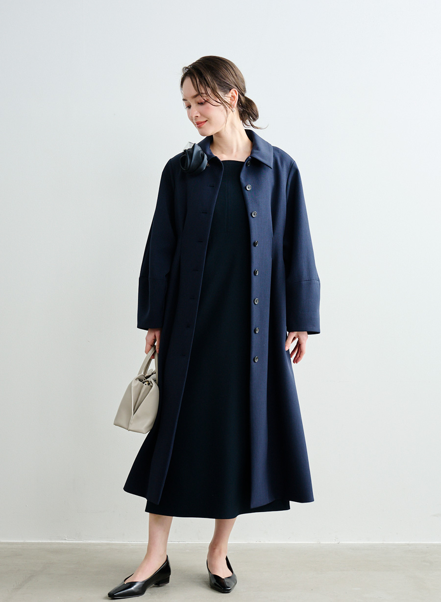 ツイルストレッチスクエアネックワンピース｜LOUNIE（ルーニィ）公式