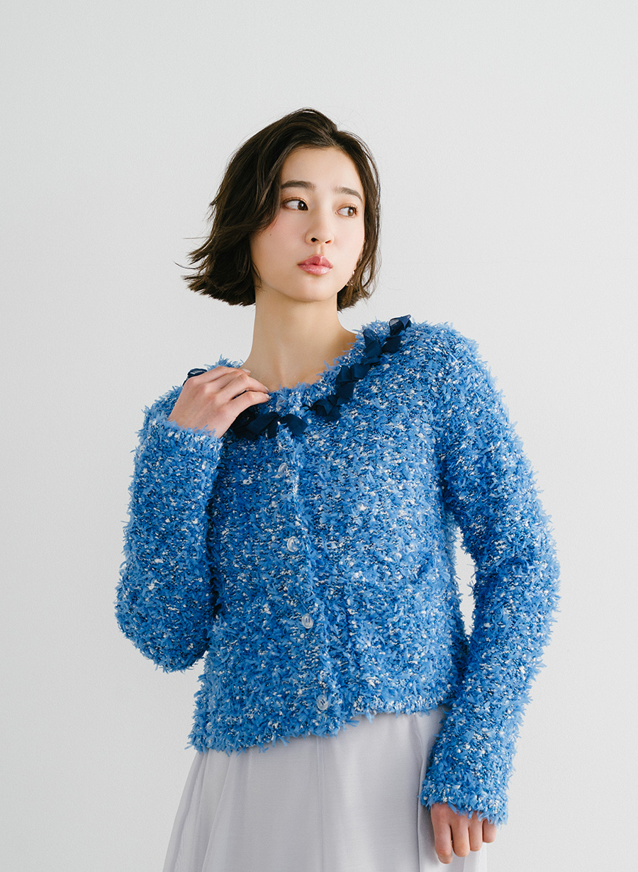 ツイード調ニットジャケット｜LOUNIE（ルーニィ）公式サイト／公式