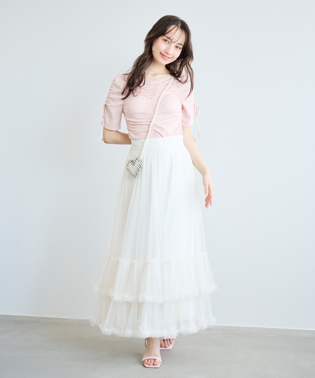 ヘムティアードチュールフレアスカート｜PETAL ONLINE（ペタルオンライン）