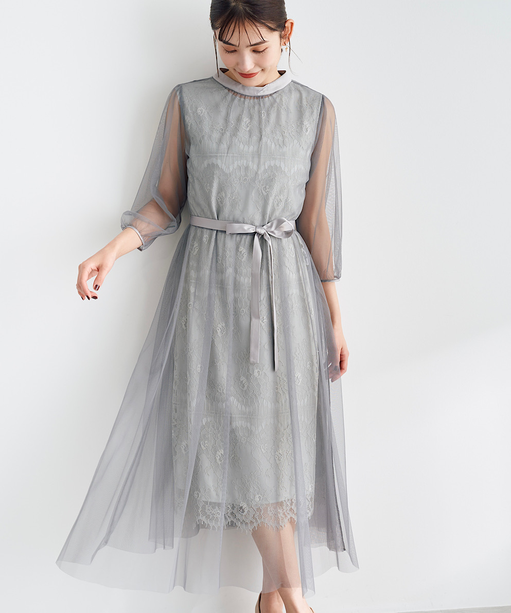 追加】レース&チュール重ね催事ワンピース｜Stola.（ストラ）公式通販