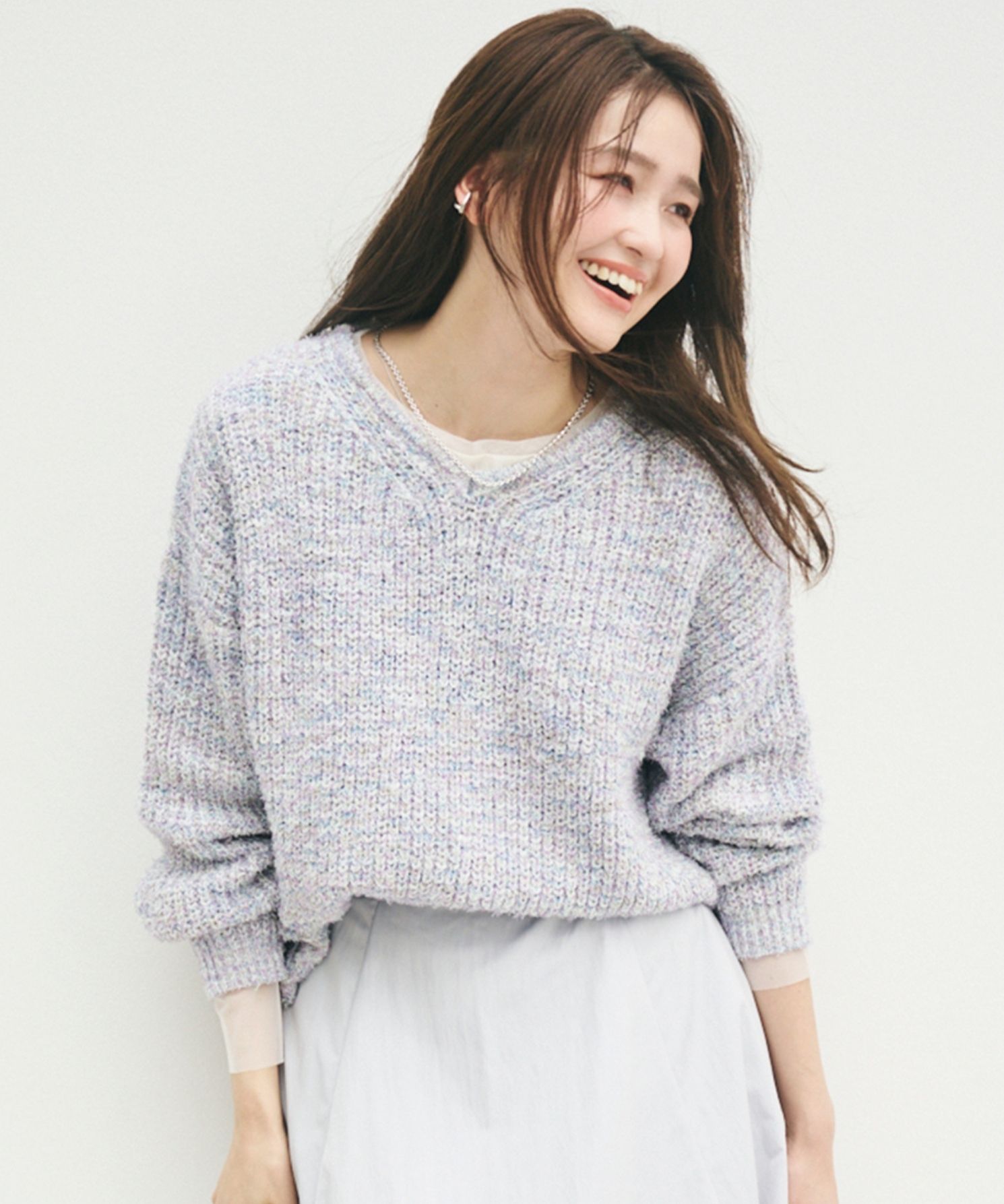 MIXヤーンニットプルオーバー｜Stola.（ストラ）公式通販サイト