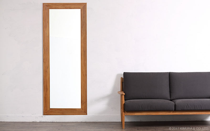 Q181XP チーク無垢材 ウォールミラー 180×70cm | 【SR-net】Sunflower