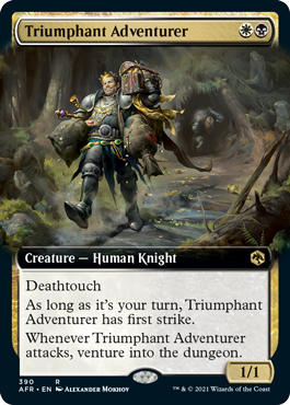 Foil】(237)《勝利した冒険者/Triumphant Adventurer》[AFR] 金R