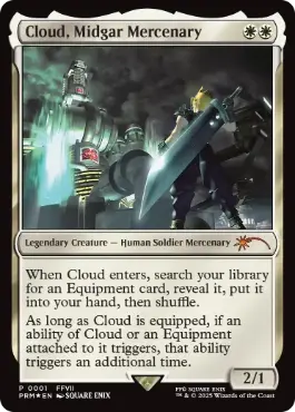 Foil】《ミッドガルの傭兵、クラウド/Cloud, Midgar Mercenary》(統率