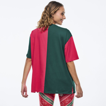 楽一番公式アカウント08！希少▲SOULIVE 抜染 インディゴ ジャージ Zumba Holiday Men's Oversized Crew Neck Tee <Teal Tango> | JWI