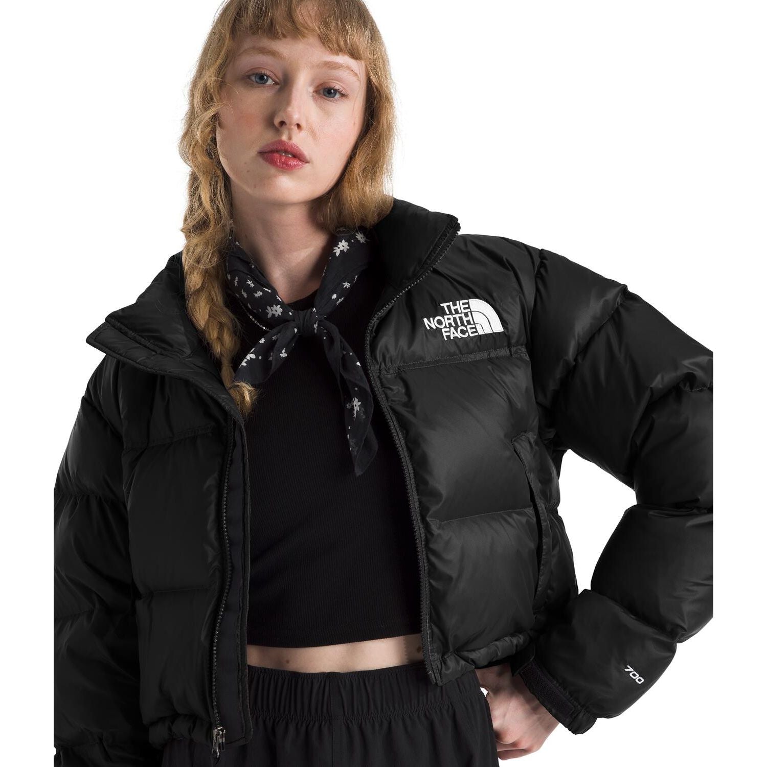 The North Face Women's Nuptse Short Jacket in TNF Black/TNF Black