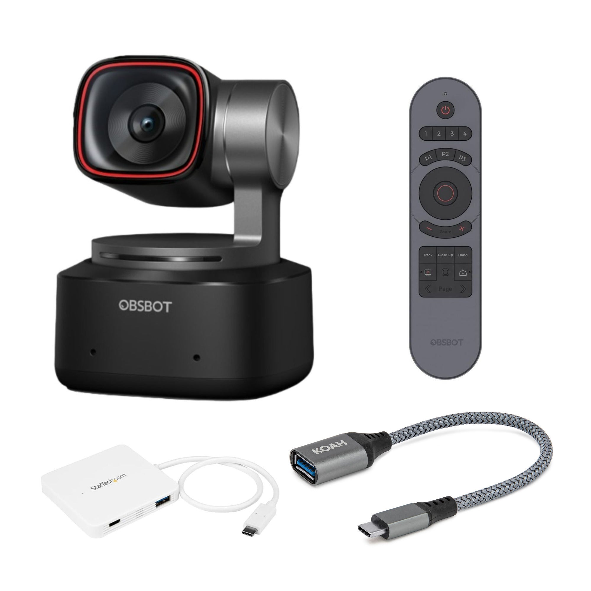OBSBOT Tiny 2 AI-Powered PTZ 4K Webcam with Smart Remote