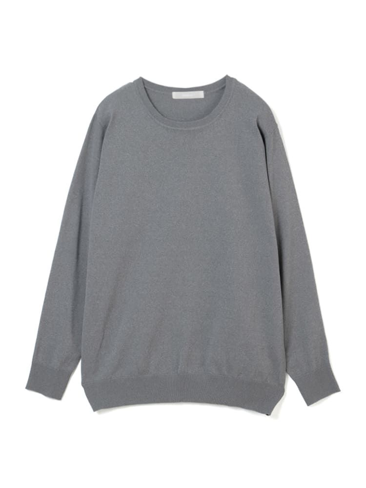 L．グレー クルーネックニット | フォーエル公式通販