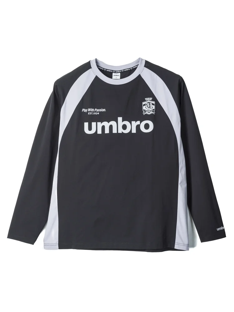 ネイビー 【UMBRO】ストレッチ天竺クルーネックロンT | フォーエル