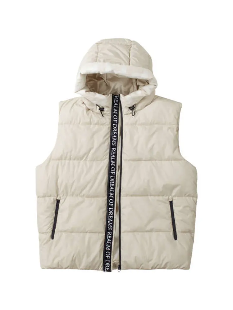 ホワイト 【in the attic(インジアティック)】フード端スエードライン