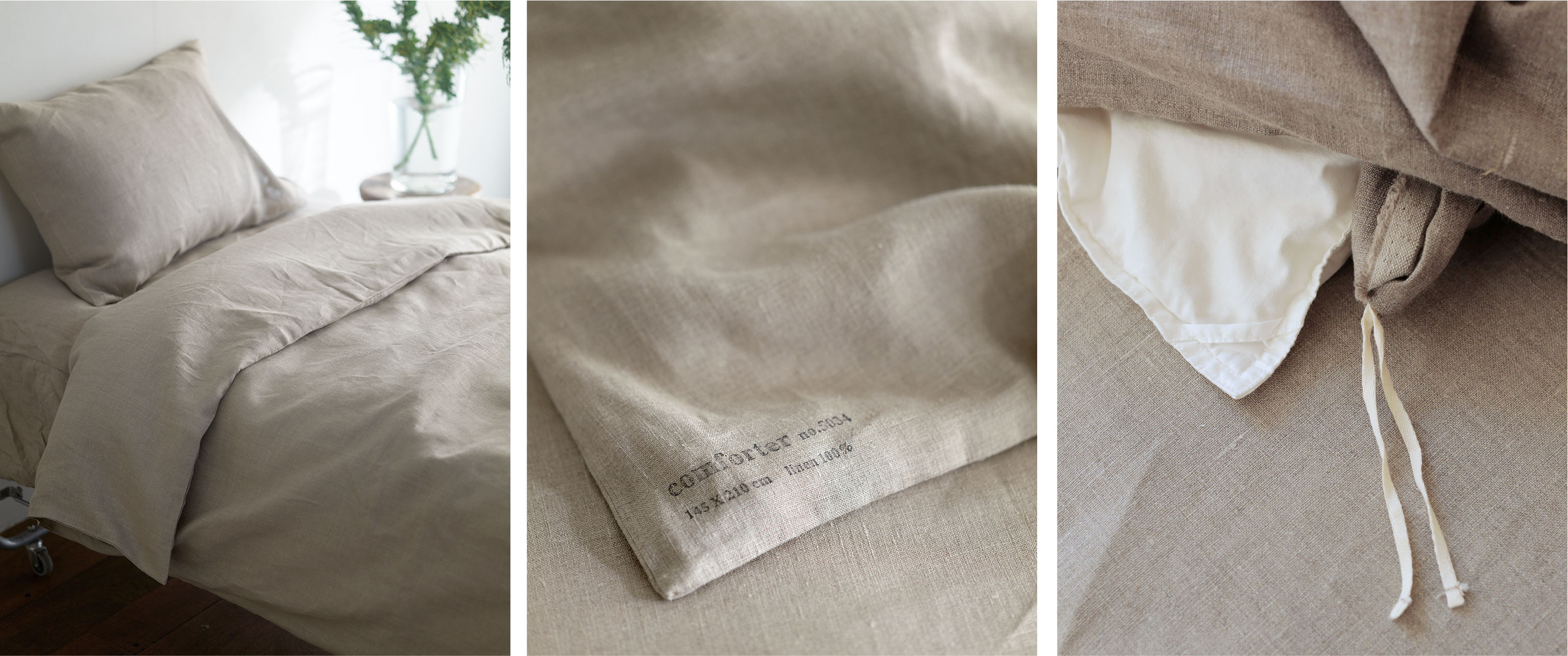 リネン コンフォーターケース シングル ナチュラル | fog linen work