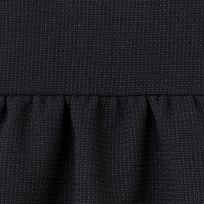 タック袖のペプラムワンピース 9号・ブラック｜東京ソワール