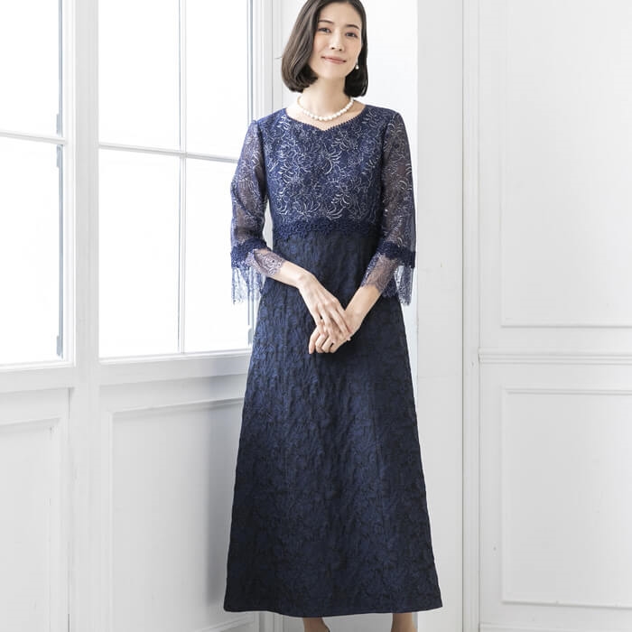 スタイルアップなマザードレス 9号・ネイビー｜東京ソワール
