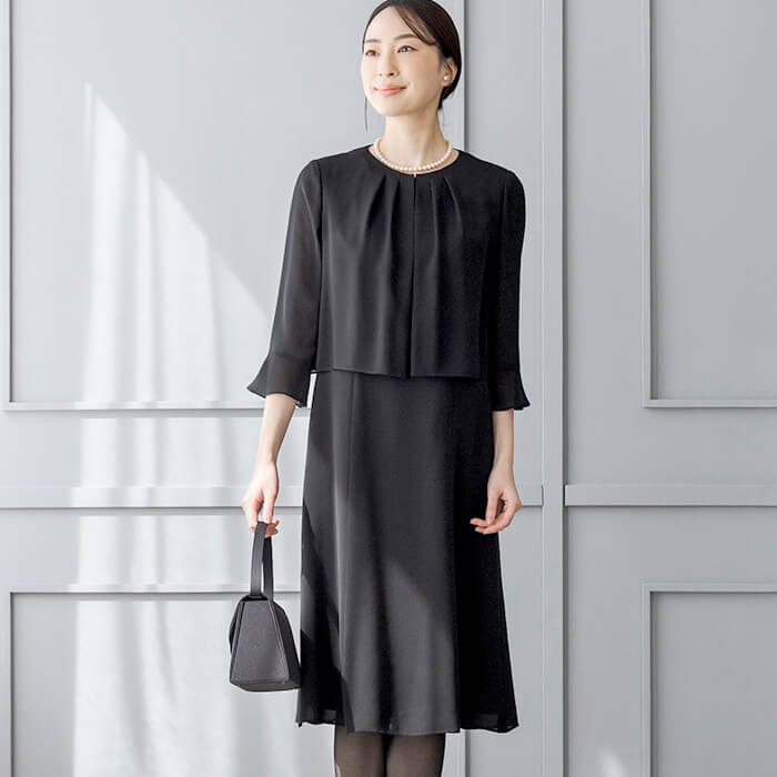 洗える｜涼しく軽やか、夏の定番ワンピース 17号・ブラック｜東京