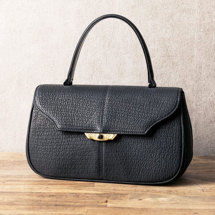 シャークスキン】プレミアムフォーマルハンドバッグ ・ブラック｜東京