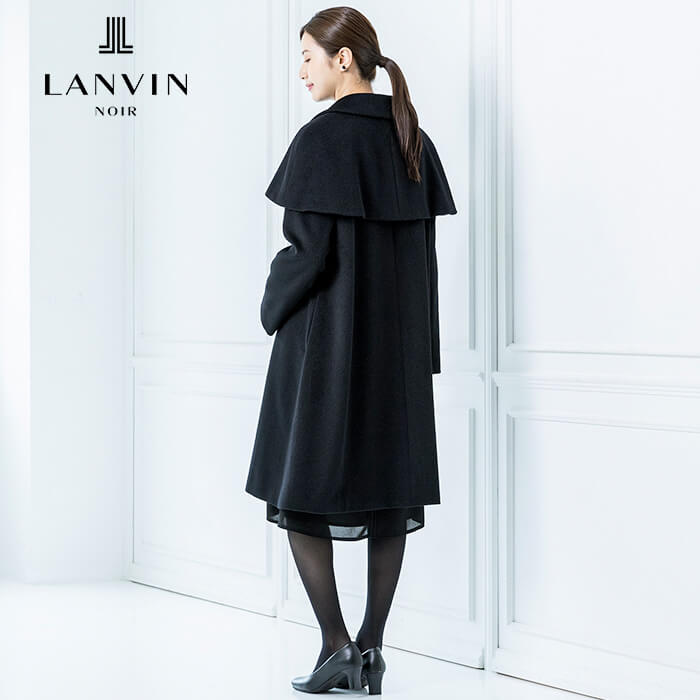 ビッグカラーのテーラードコート 9号・ブラック｜東京ソワール