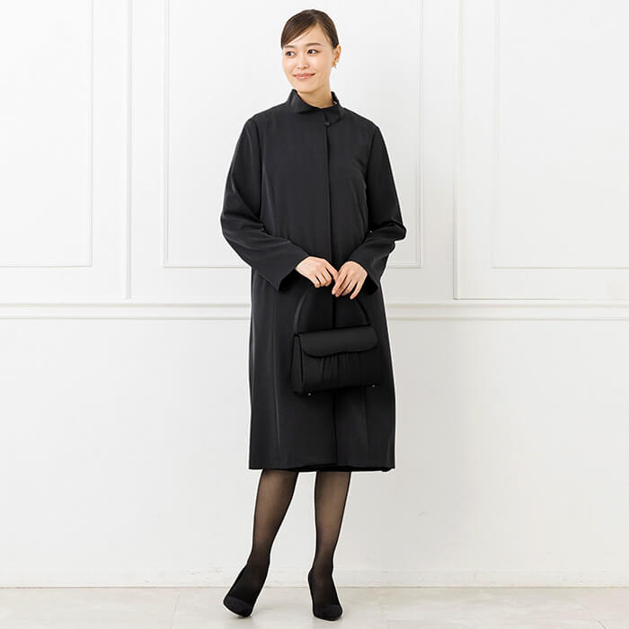 ライナーつき合繊素材のコート L・ブラック｜東京ソワールオンライン