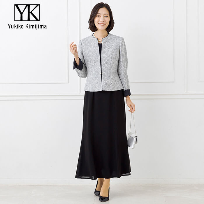 洗練された印象のラメツイードジャケット 13号・チドリ｜東京