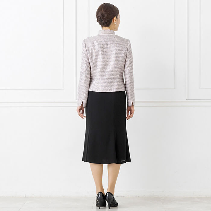 フリルカラーのフォーマルジャケット 9号・モーヴピンク｜東京