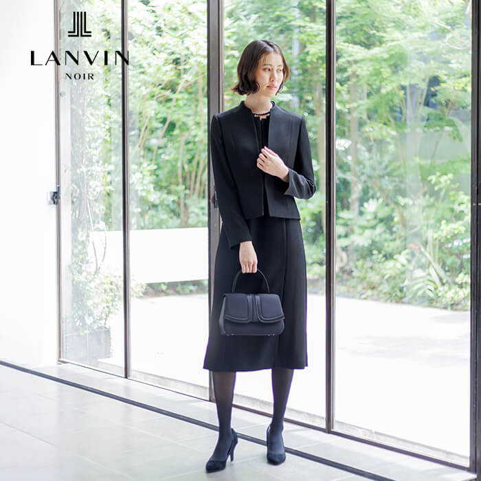 アールデコジャカードのモダンなアンサンブル 7号・ブラック｜東京