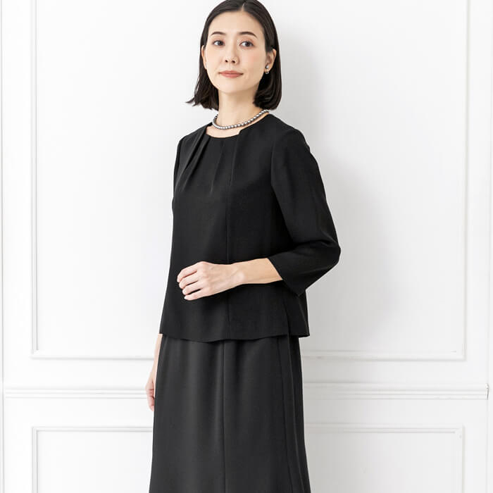 洗える｜前開きブラウス 11号・ブラック｜東京ソワールオンラインストア