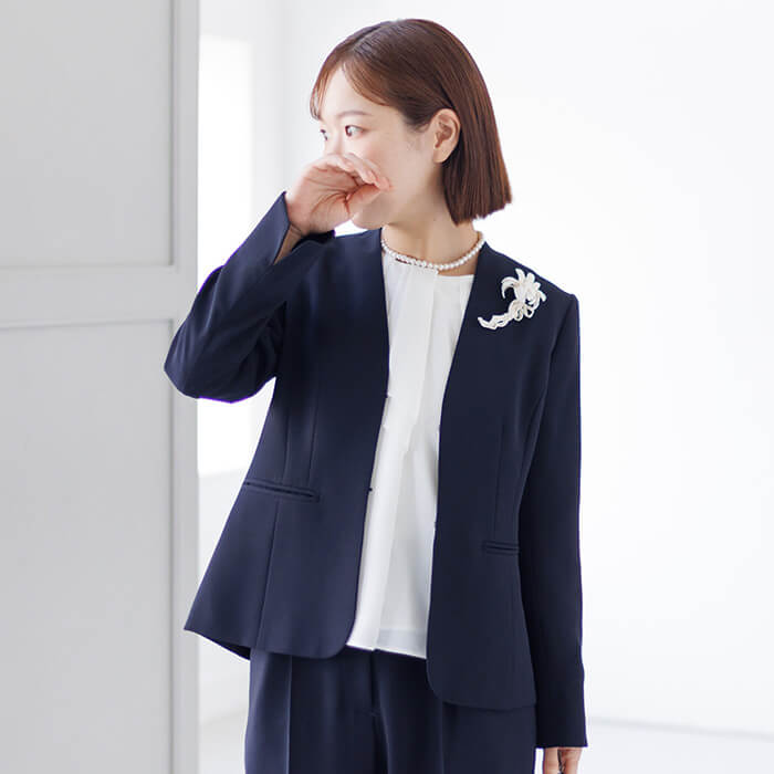 cahoさんコラボ｜小柄さん向けネイビーパンツセットアップ 9号