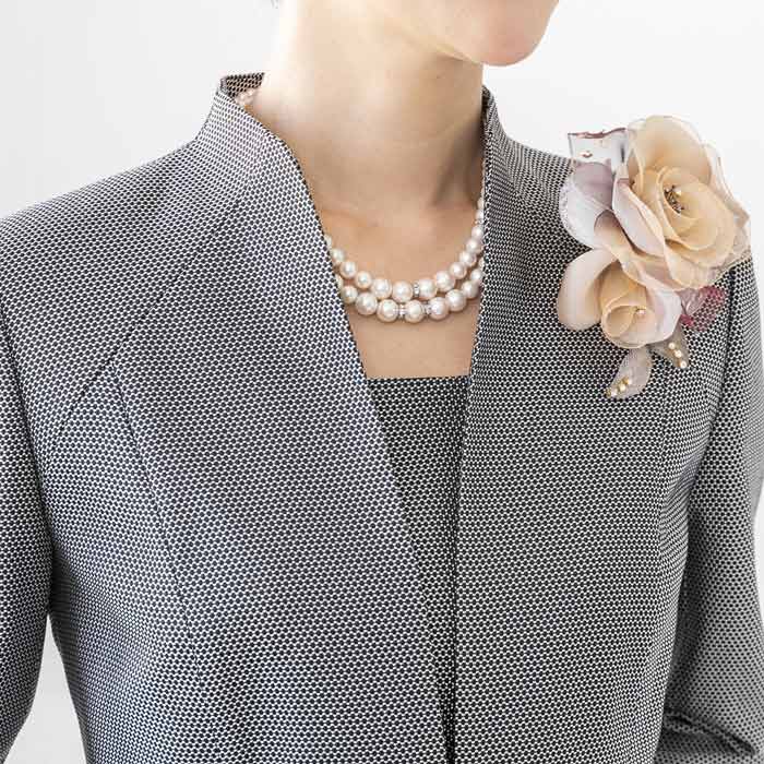 胸当て付きフォーマルジャケット 9号・シロクロ｜東京ソワール