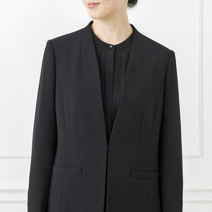 洗える｜ブラウス付きパンツスーツ 9号・ブラック｜東京ソワール