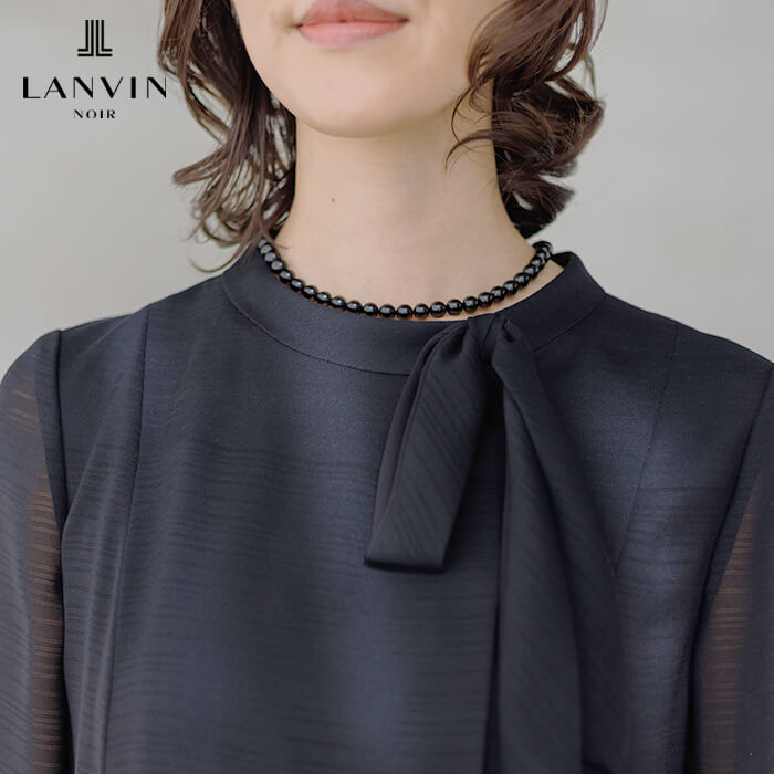 リボンアクセントのロングワンピース 9号・ブラック｜東京ソワール