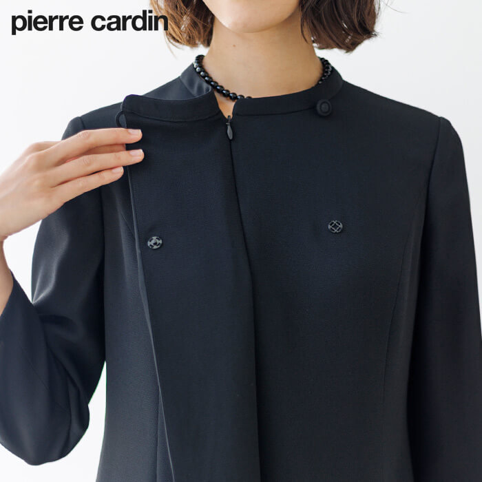 軽い着心地のロング丈アンサンブル 13号・ブラック｜東京ソワール