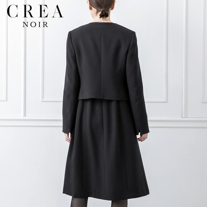洗える｜前開きのアンサンブル 11号・ブラック｜東京ソワール