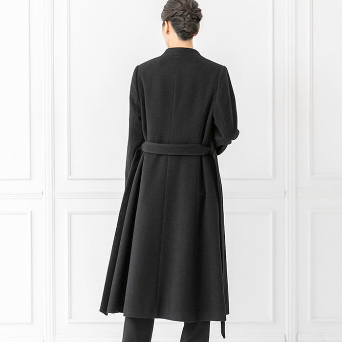 ウール100％のロングコート 9号・ブラック｜東京ソワールオンラインストア