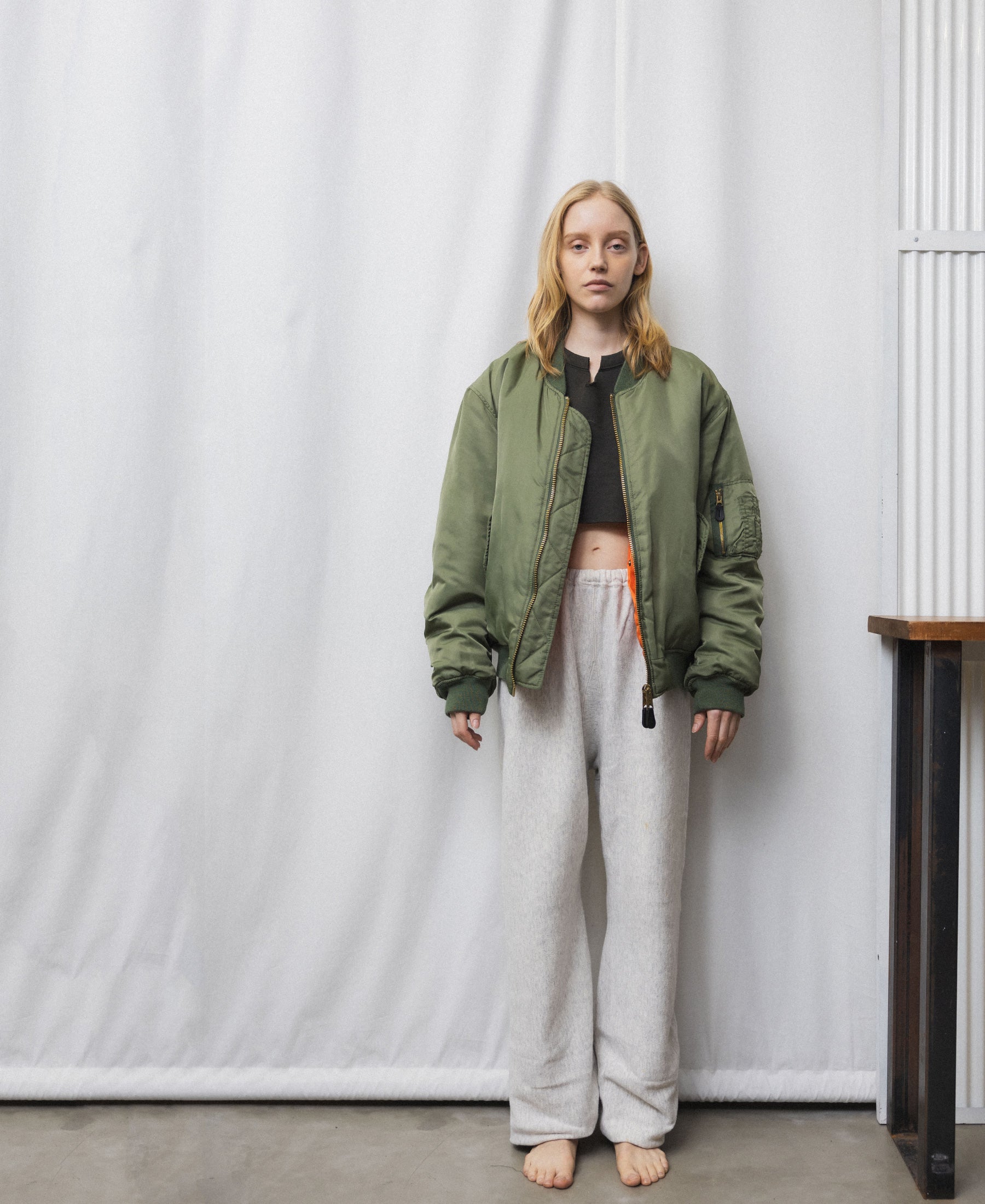 NEW | NON-PADDED VINTAGE WASH BOMBER JACKET | BLACK – F.M.C.D.