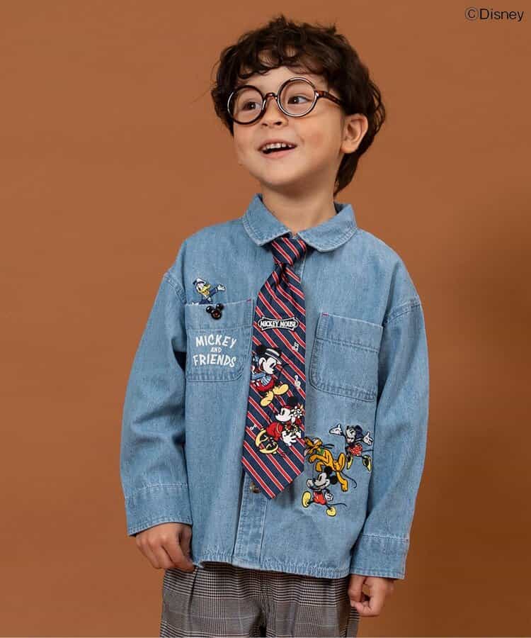 ディズニーキャラクター/デニムシャツ『ミッキーマウス』（J108916