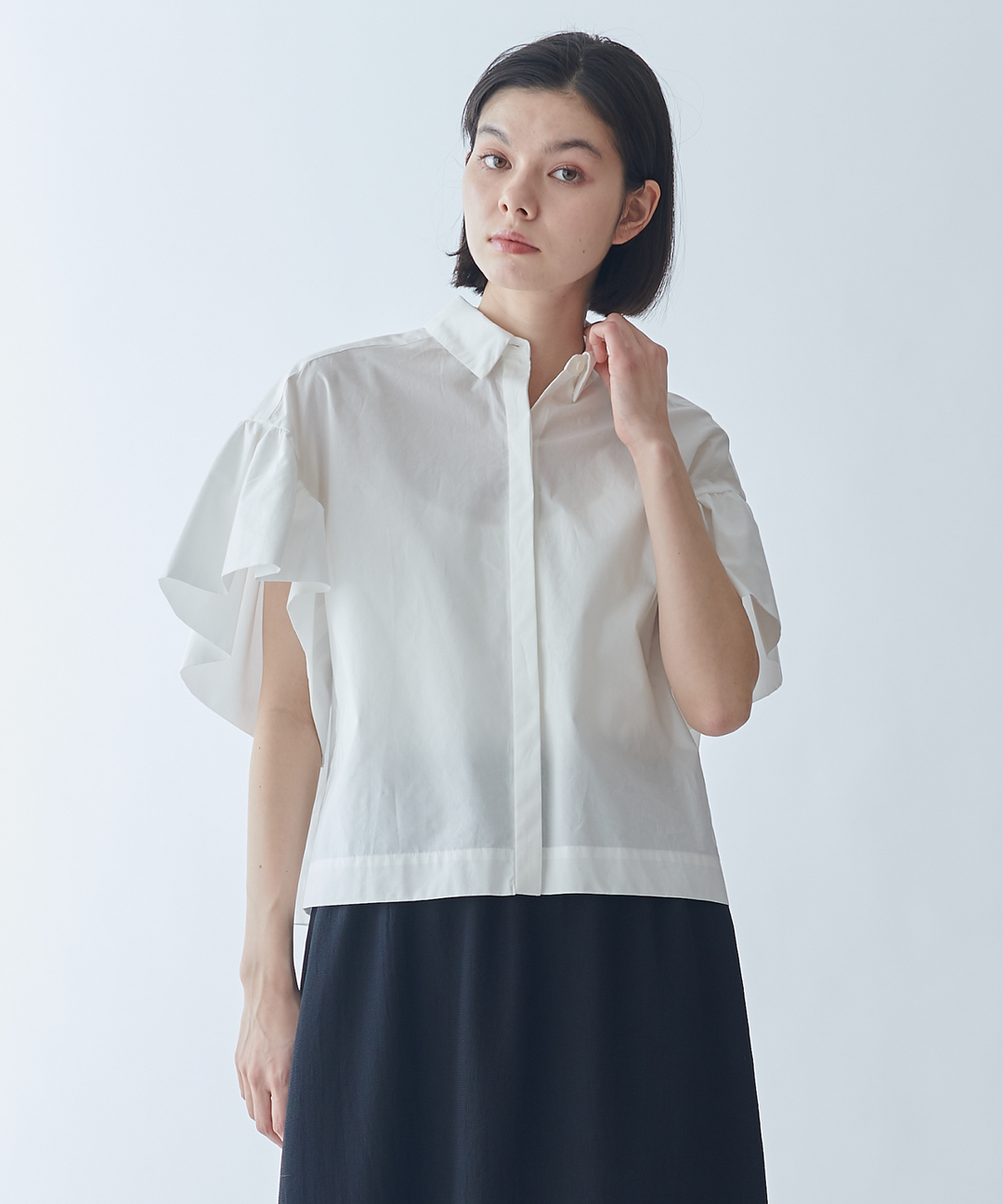 ラウンドスリーブブラウス – FACE SANS FARD