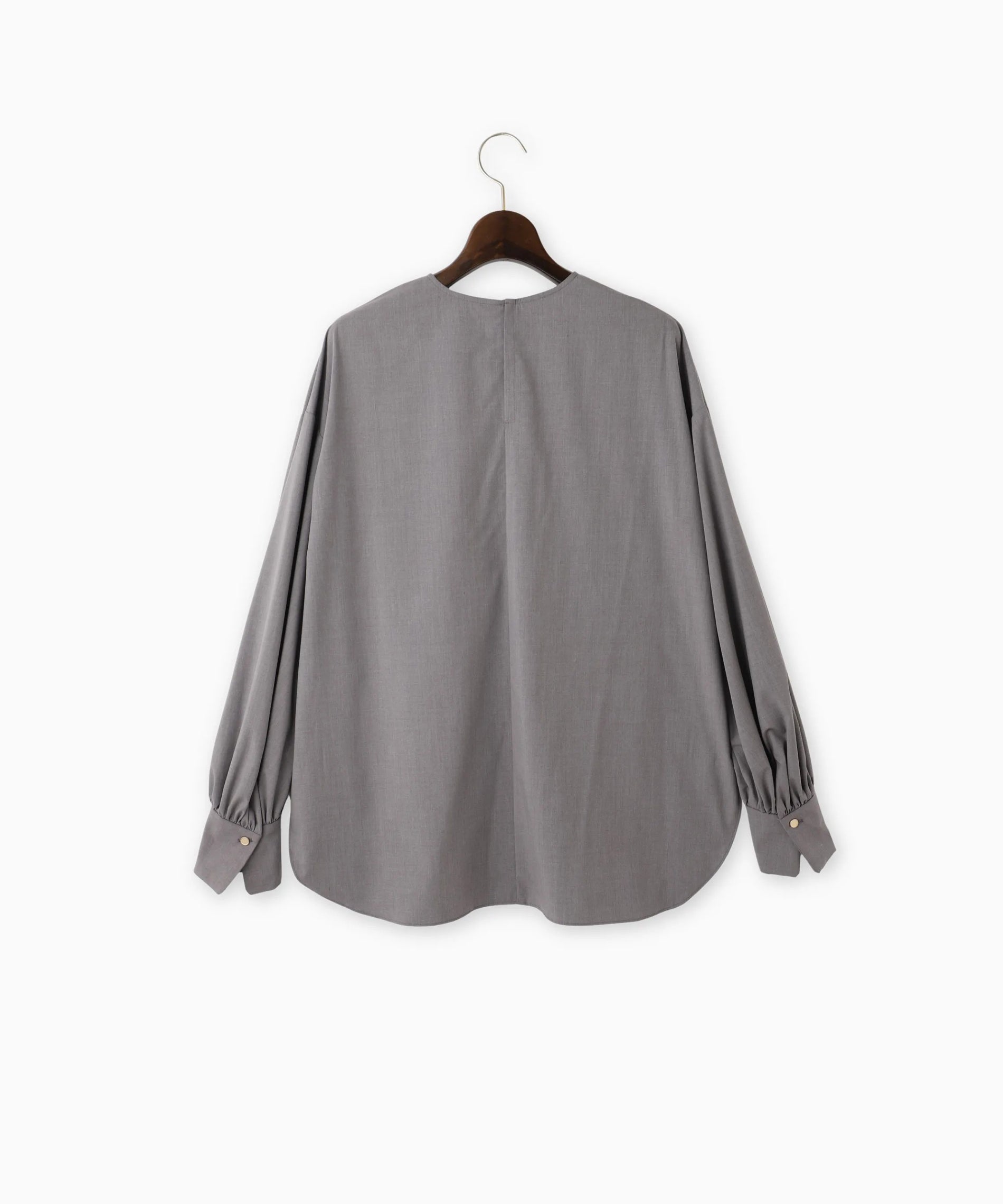 ノーカラーフリルブラウス – FACE SANS FARD