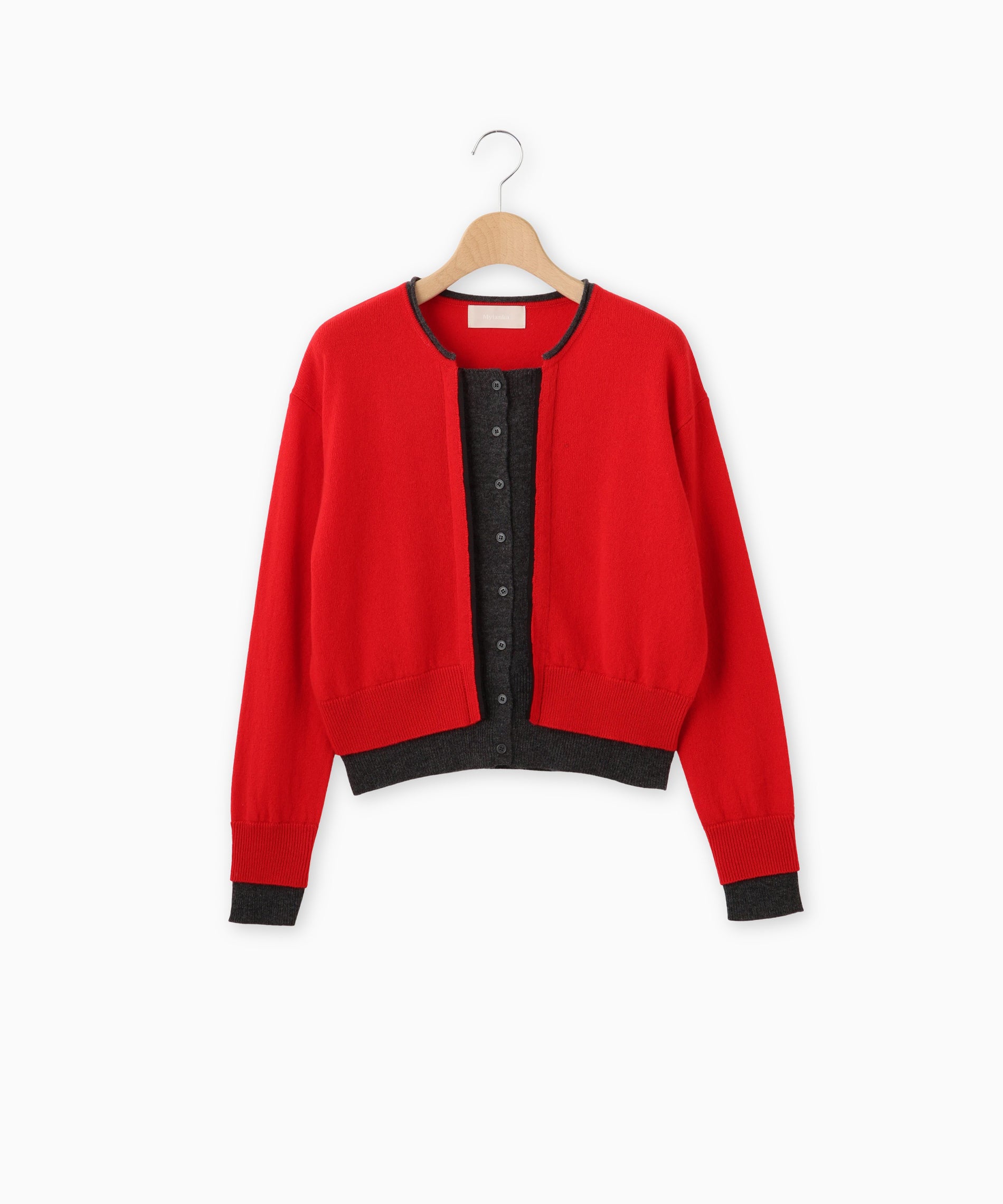 カーディガンレイヤードニット – FACE SANS FARD