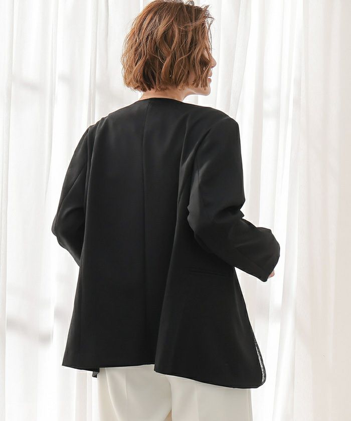 シアーレイヤードノーカラージャケット | ur's（ユアーズ）
