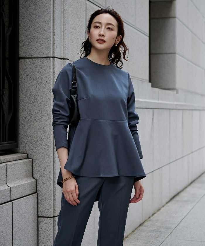 クルーネックペプラムプルオーバー | ur's（ユアーズ）