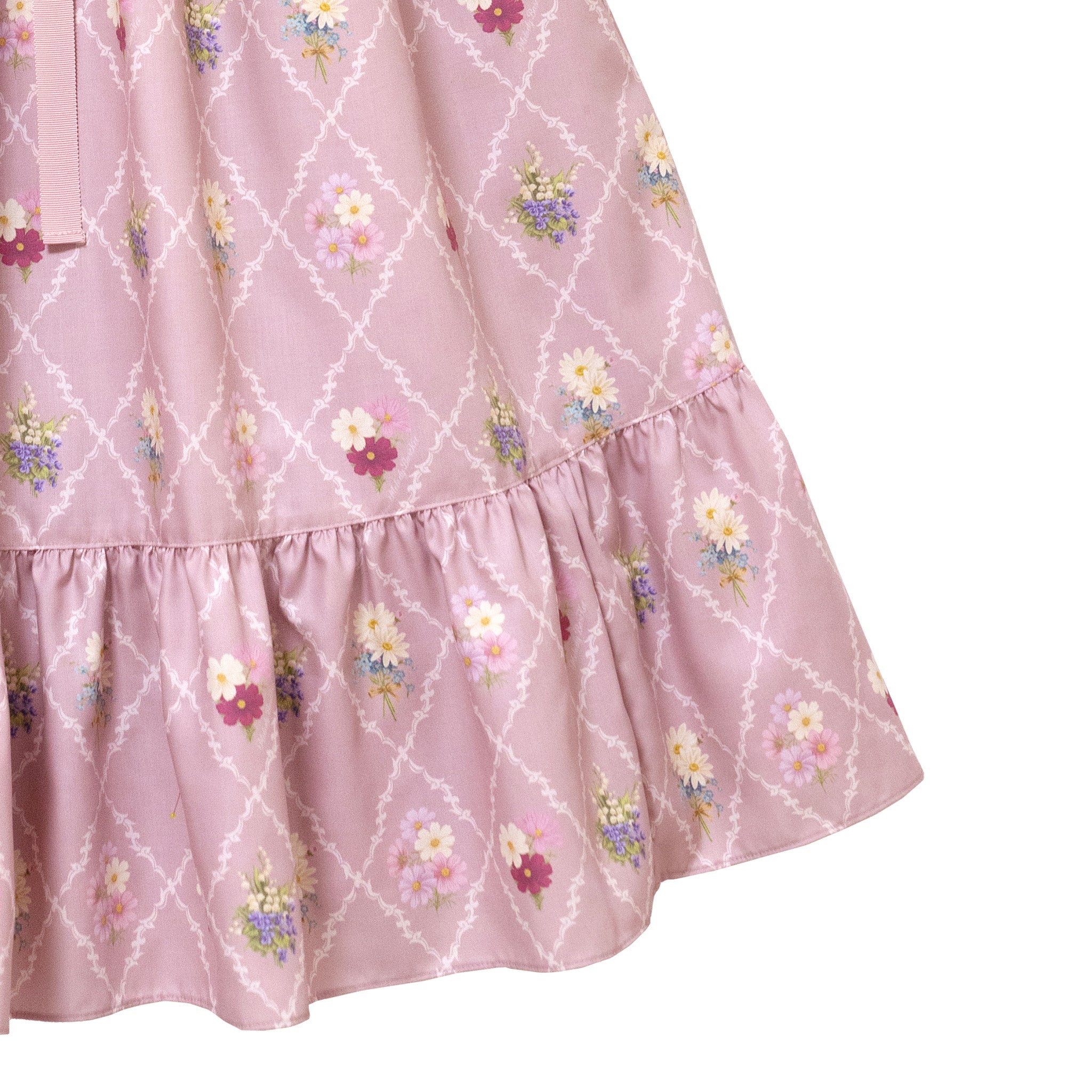 Antique bouquetシャツカラーワンピース-Melody BasKet(メロディー