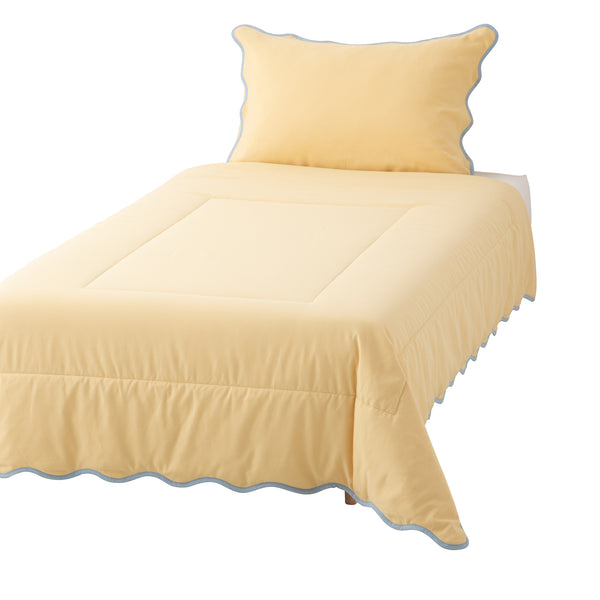 ふわろ 夏でもひんやりもちもち 肌掛けふとん バイカラーウェーブ