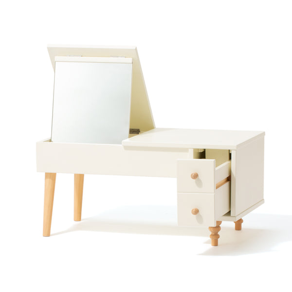 ラーナ ドレッサーテーブル 2 ホワイト×ナチュラル（W801×H735