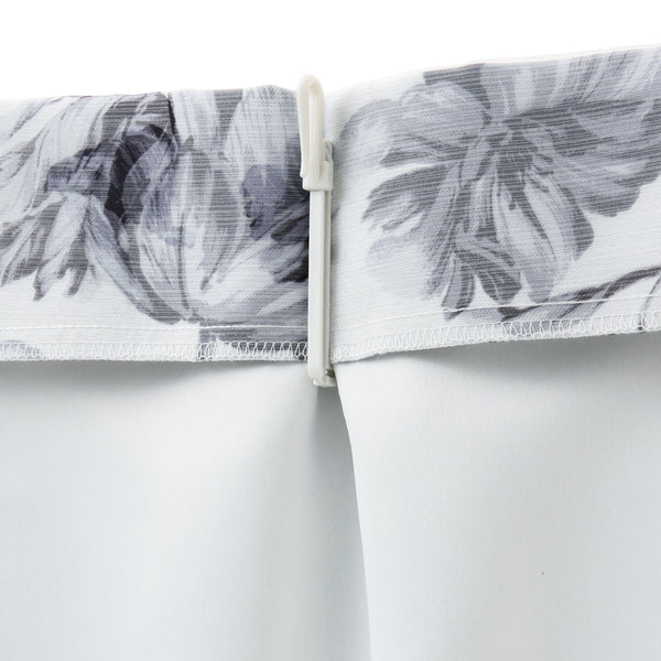 リリア ダブルカーテン グレー H1350×W1000 （レース&ドレープ/既製