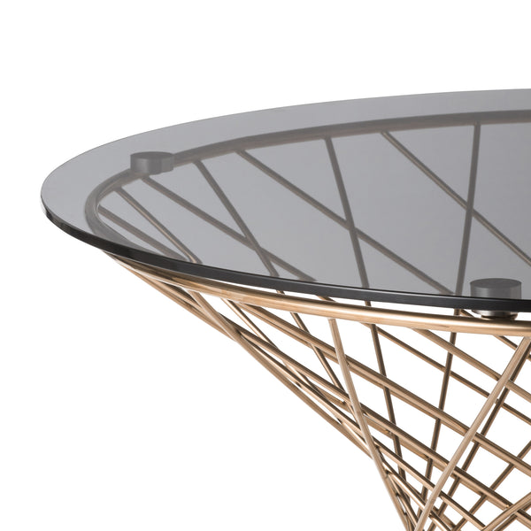 マーリア コーヒーテーブル ブラック×ゴールド（φ800） | Francfranc