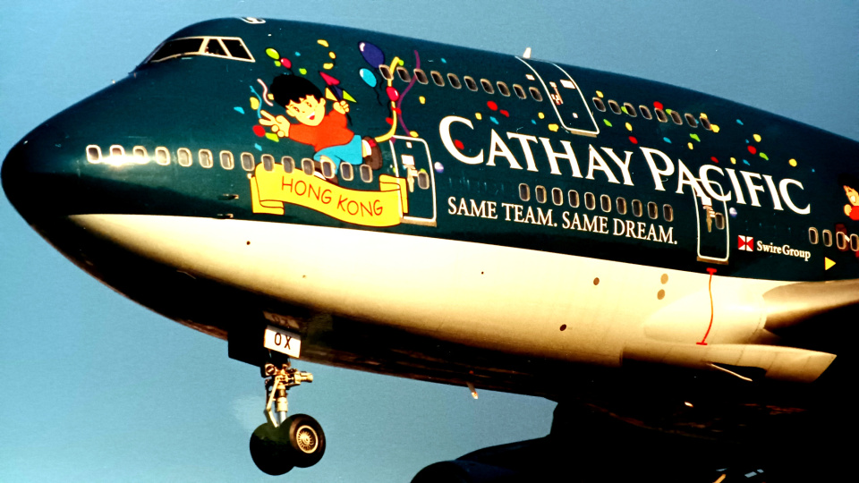 航空写真(フォト・画像)：キャセイパシフィック航空 Boeing 747-400 B